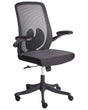 Office Chair Black Mesh Swivel Base Adjustable Height Lift-Up Armrests Home Office Modern Beliani