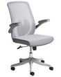 Office Chair Grey Mesh Swivel Base Adjustable Height Lift-Up Armrests Home Office Modern Beliani