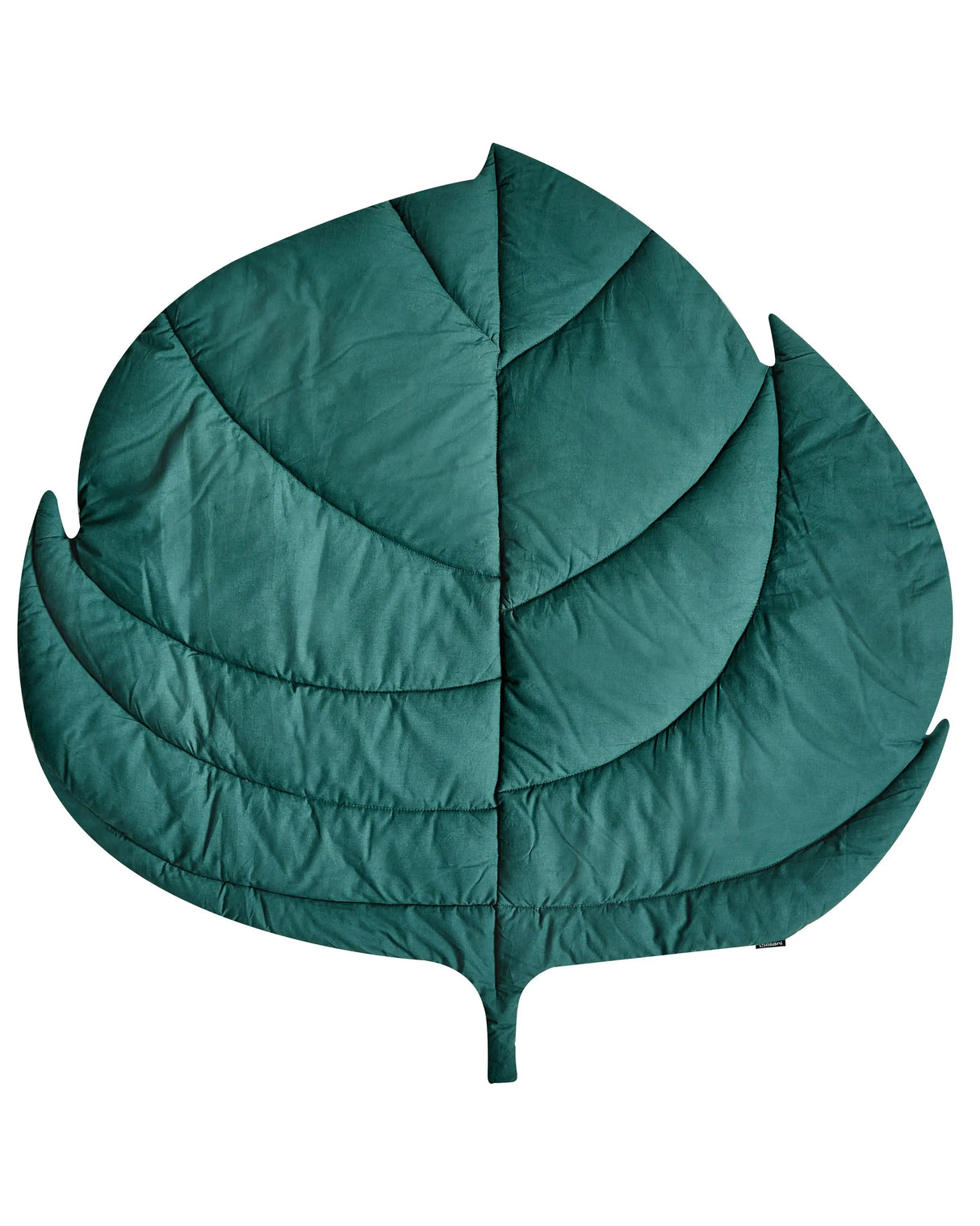 Kids Playmat Green Cotton Cover Leaf Shaped Quilted 110 x 110 cm Nursery Children Room Accessory Beliani