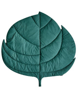 Kids Playmat Green Cotton Cover Leaf Shaped Quilted 110 x 110 cm Nursery Children Room Accessory Beliani