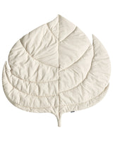 Kids Playmat Off-White Cotton Cover Leaf Shaped Quilted 110 x 110 cm Nursery Children Room Accessory Beliani