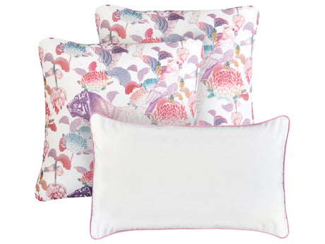 Set of 3 Outdoor Throw Cushions Multicolour Polyester Garden Accessory Beliani