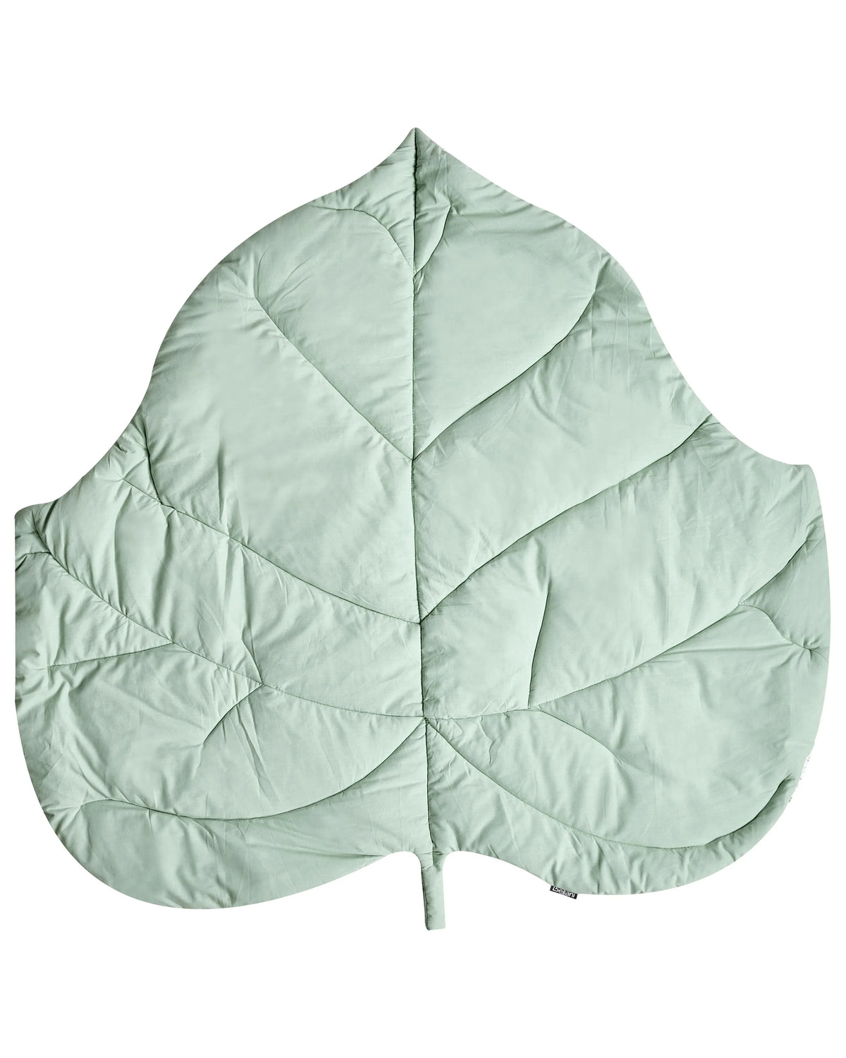 Kids Playmat Light Green Cotton Cover Leaf Shaped Quilted 110 x 110 cm Nursery Children Room Accessory Beliani