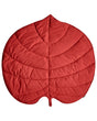 Kids Playmat Red Cotton Cover Leaf Shaped Quilted 110 x 110 cm Nursery Children Room Accessory Beliani