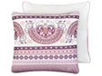 Set of 2 Outdoor Throw Cushions Purple Polyester 45 x 45 cm Pattern Garden Accessory Beliani