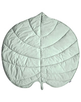 Kids Playmat Light Green Cotton Cover Leaf Shaped Quilted 110 x 110 cm Nursery Children Room Accessory Beliani