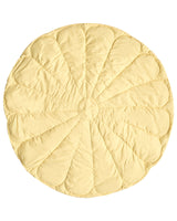 Kids Playmat Yellow Cotton Cover Flower Shaped Quilted 110 x 110 cm Nursery Children Room Accessory Beliani
