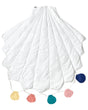Kids Playmat White Cotton Cover Shell Shaped Quilted 110 x 110 cm Nursery Children Room Accessory Beliani