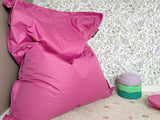 Large Bean Bag Pink Lounger Zip Giant Beanbag Beliani