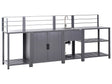 4 Piece Outdoor Kitchen Set Grey Aluminium Storage Cabinet Island Sink Outdoor Kitchen Cooking Station Beliani
