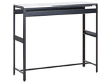 Outdoor Bar Table Black Stainless Steel Unit with Top Garden Kitchen Dining Beliani