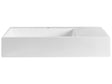 Hall Hung Wash Basin White Matt Finish Mineral Cast 750 x 430 mm Rectangular Bathroom Sink Beliani