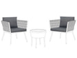 Outdoor Cushion Covers for Garden Set Grey UV Resistant Minimalist Beliani