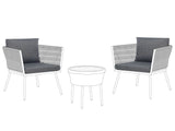 Outdoor Cushion Covers for Garden Set Grey UV Resistant Minimalist Beliani
