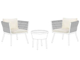 Outdoor Cushion Covers for Garden Set Light Beige UV Resistant Minimalist Beliani