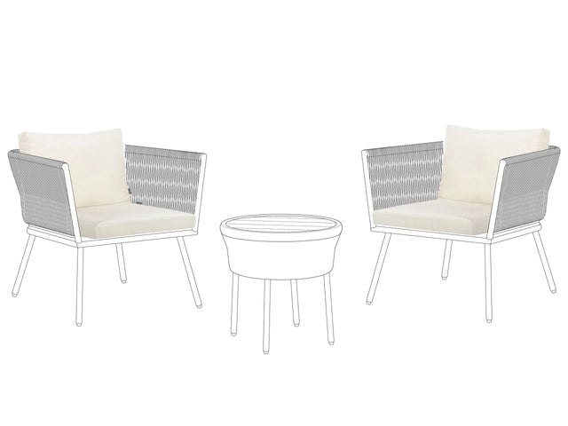 Outdoor Cushion Covers for Garden Set Light Beige UV Resistant Minimalist Beliani
