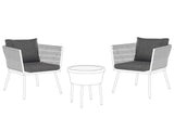 Outdoor Cushion Covers for Garden Set Dark Grey UV Resistant Minimalist Beliani