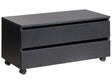 Bathroom Cabinet Black MDP Synthetic Material Wheels Drawers Storage Bathroom Furniture Beliani