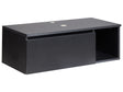 Wall Mounted Bathroom Cabinet Black MDP Body 80 x 40 cm Fluted Front with 2 Shelves Pre Cut Holes Beliani
