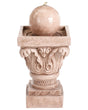 Outdoor Water Feature Beige Resin Garden with LED Light Plugged Classical Design Beliani