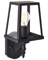 Outdoor Wall Light Lamp Black Sconce Metal Iron Glass Matte Modern Design Patio Garden Beliani