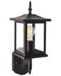 Outdoor Wall Light Lamp Black Sconce Metal Iron Glass Matte Modern Design Patio Garden Beliani