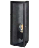 Outdoor LED Wall Light Lamp Black Sconce Metal Iron Glass Matte Modern Design Patio Garden Beliani