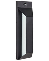 Outdoor LED Wall Light Lamp Black Sconce Metal Iron Glass Matte with Motion Sensor Modern Design Patio Garden Beliani