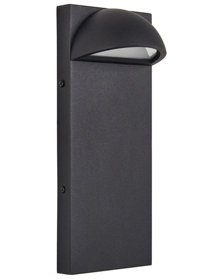 Outdoor LED Wall Light Lamp Black Metal Iron Glass Matte Modern Design Patio Garden Beliani
