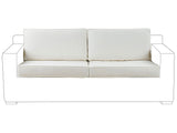 Outdoor Cushion Cover Set for a Garden Sofa White Polyester Fabric Sofa Seat Back Pillow Cases Beliani