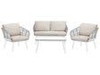 Outdoor Cushion Covers for Garden Set Beige UV Resistant Minimalist Beliani