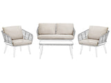 Outdoor Cushion Covers for Garden Set Beige UV Resistant Minimalist Beliani
