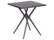 Garden Table Black Plastic Fibreglass 70 x 70 cm Square Minimalistic Outdoor Furniture Beliani