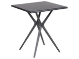Garden Table Black Plastic Fibreglass 70 x 70 cm Square Minimalistic Outdoor Furniture Beliani