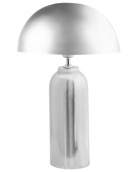 Table Lamp Silver Iron Metal Base 55 cm Single Light Modern Design Home Accessories Living Room Beliani