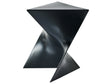 Side Table Black Plastic Tringular Geometric Form End Table Accent Piece Beliani