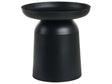 Side Table Black Metal Round Geometric Form End Table Accent Piece Beliani