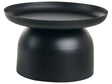 Coffee Table Black Metal Round Geometric Form Accent Piece Beliani