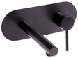 Wall Mounted Basin Mixer Tap Black Brass Single Lever Beliani