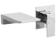 Wall Mounted Basin Mixer Waterfall Tap Silver Brass Single Lever Beliani