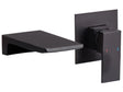 Wall Mounted Basin Mixer Waterfall Tap Black Brass Single Lever Beliani