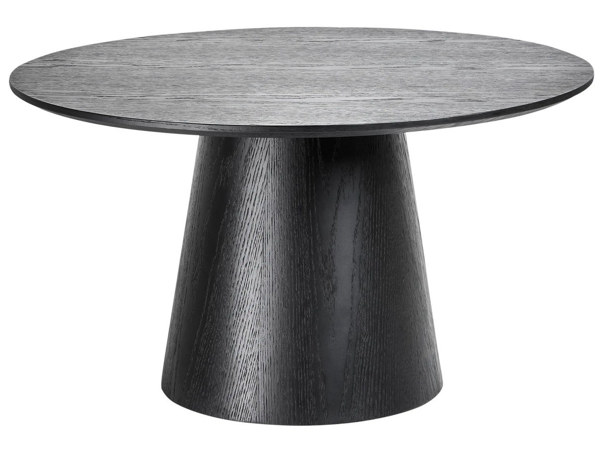 Coffee Table Black MDF Top Veneer 80 x 80 cm Modern Design Living Room Beliani