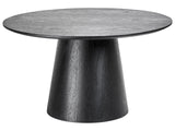 Coffee Table Black MDF Top Veneer 80 x 80 cm Modern Design Living Room Beliani