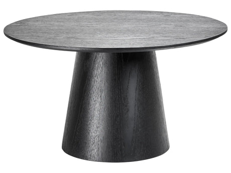Coffee Table Black MDF Top Veneer 80 x 80 cm Modern Design Living Room Beliani