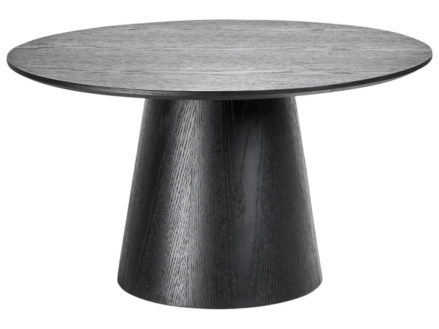 Coffee Table Black MDF Top Veneer 80 x 80 cm Modern Design Living Room Beliani