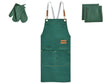 Kitchen Textiles Set Green Apron Oven Gloves Cloths Cooking Set Kitchen Beliani