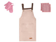 Kitchen Textiles Set Pink Apron Oven Gloves Cloths Cooking Set Kitchen Beliani
