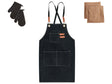 Kitchen Textiles Set Black Apron Oven Gloves Cloths Cooking Set Kitchen Beliani