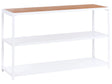 Outdoor Kitchen Island White Steel Polywood Top 150 x 50 x 90 cm  2 Shelves Unit with Top Garden Kitchen Dining Beliani