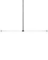 LED Pendant Lamp Black Metal Linear Light Minimalistic Form Beliani